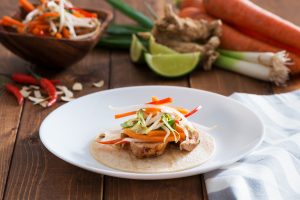 Pork Tenderloin wraps with Asian Ginseng Slaw