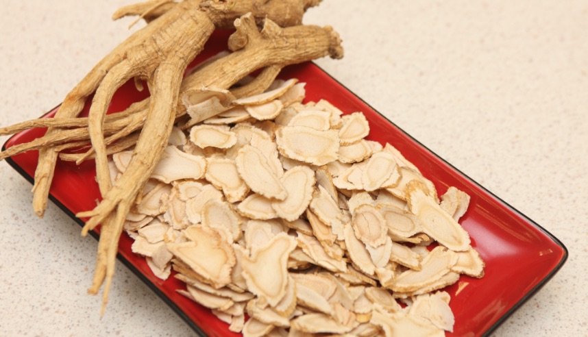 Dried and shaved ginseng root